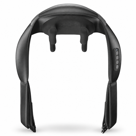 Cordless Shiatsu Neck and Shoulder Massager with Heat | 6 Kneading Nodes, 2 Speeds, 2 Heat Levels, Hands-Free Strap & 90-Minute Runtime