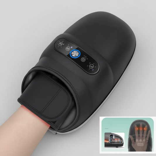 Cordless Hand Massager with Heat and Air Compression | 6 Modes for Fingers, Palms and Wrists with USB-C Charging