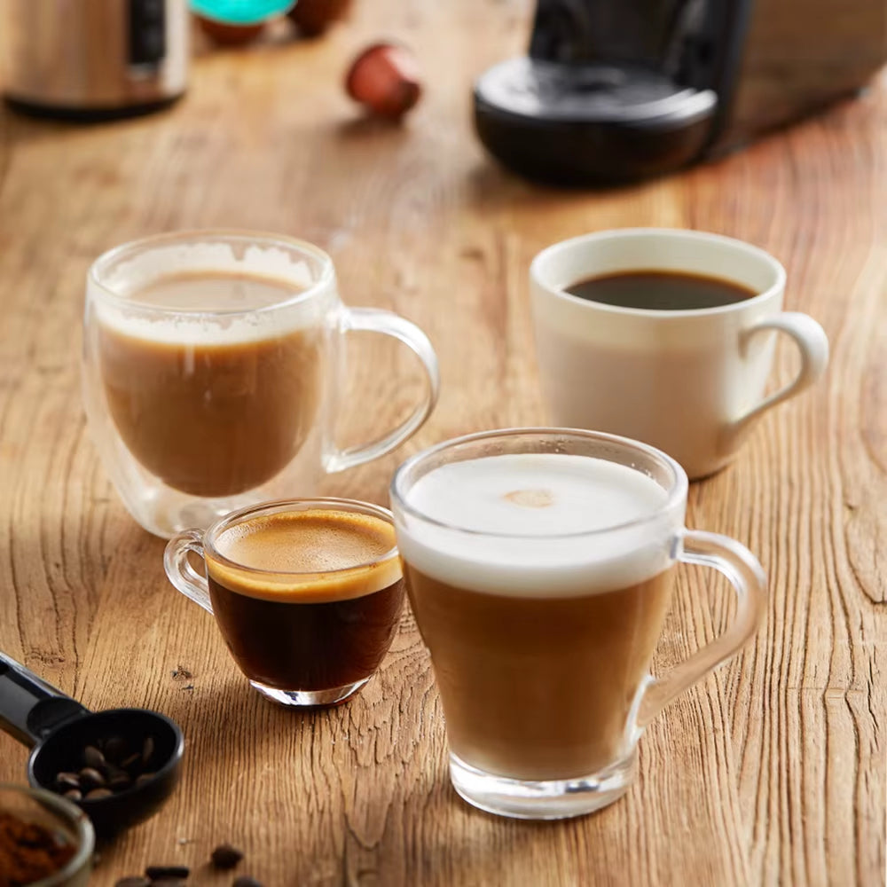 Multi-Capsule Coffee Maker with Ground Coffee Adapter, Short and Lungo Settings