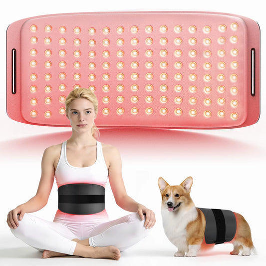 Flexible Red Light Therapy Belt with Near-Infrared LEDs and Handheld Controller
