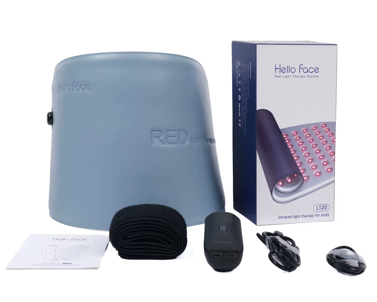 Flexible Red Light Therapy Belt with Near-Infrared LEDs and Handheld Controller