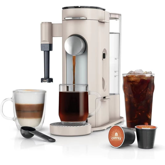 Single-Serve Coffee Maker for Pods and Grounds, 56 fl oz Tank