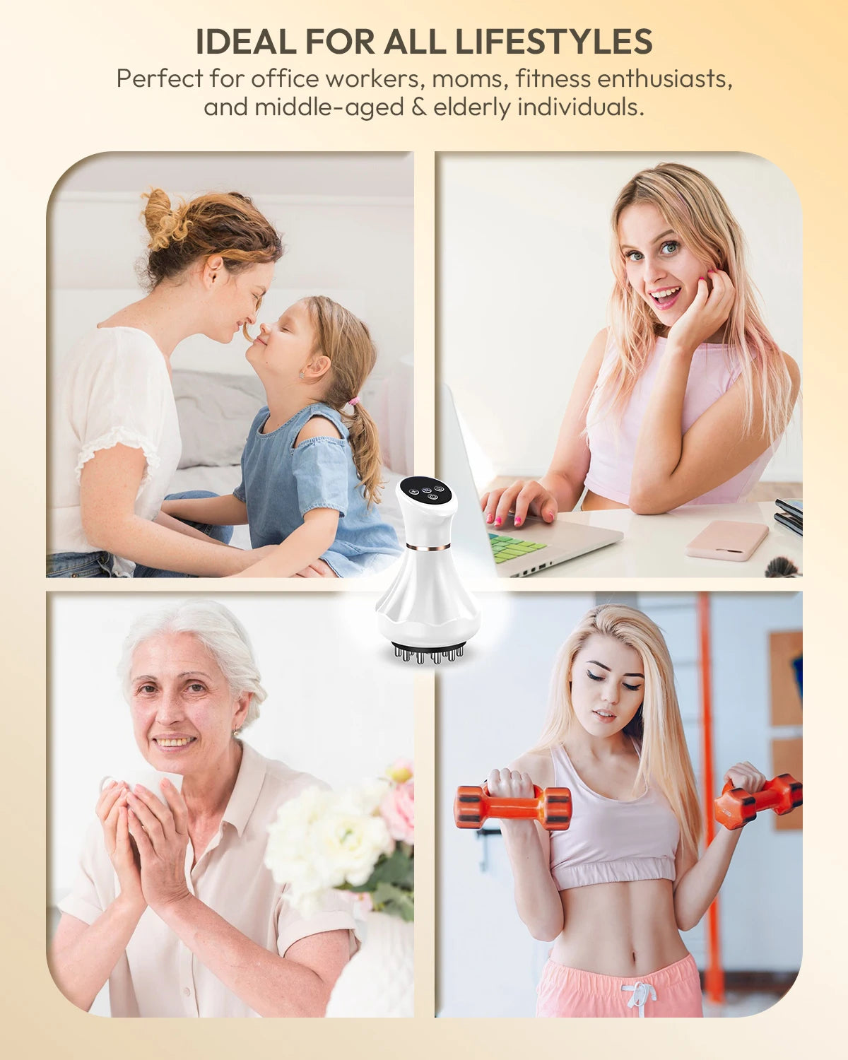 Lymphatic Drainage Massager with Heat | Anti Cellulite Body Massager with Vibration, 3 Modes & 9 Intensities