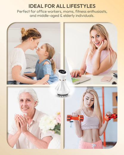 Lymphatic Drainage Massager with Heat | Anti Cellulite Body Massager with Vibration, 3 Modes & 9 Intensities
