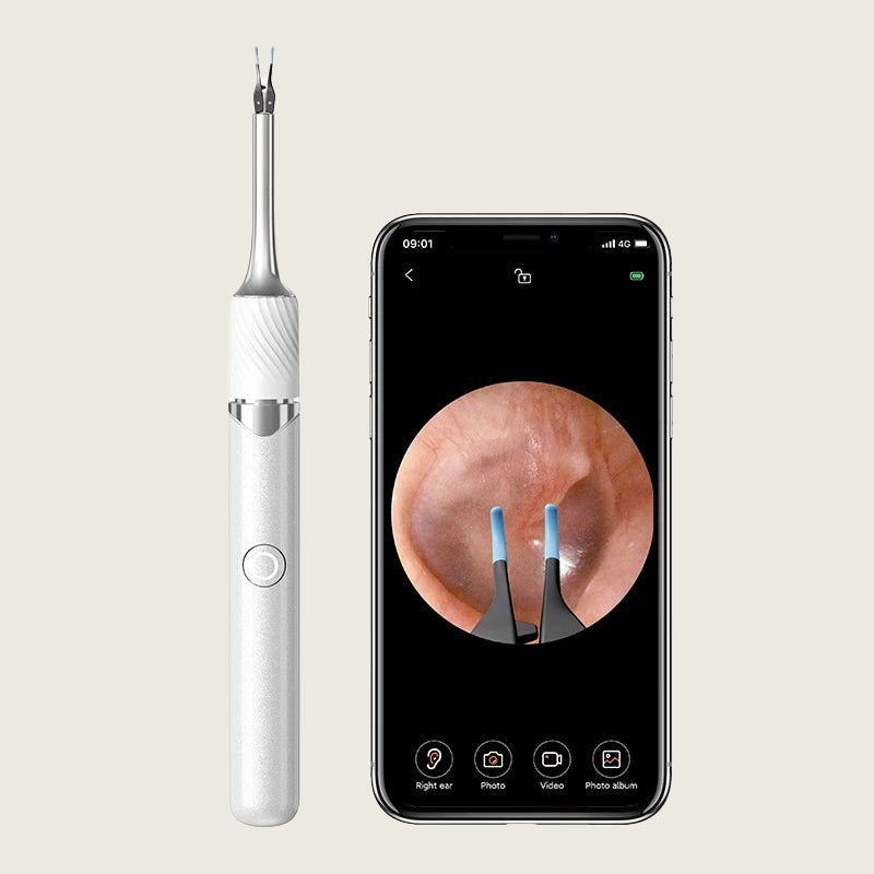 Ear Wax Removal Tool with 12MP Camera | Wi-Fi Ear Cleaner and LED Otoscope for iPhone and Android with Ear Picks