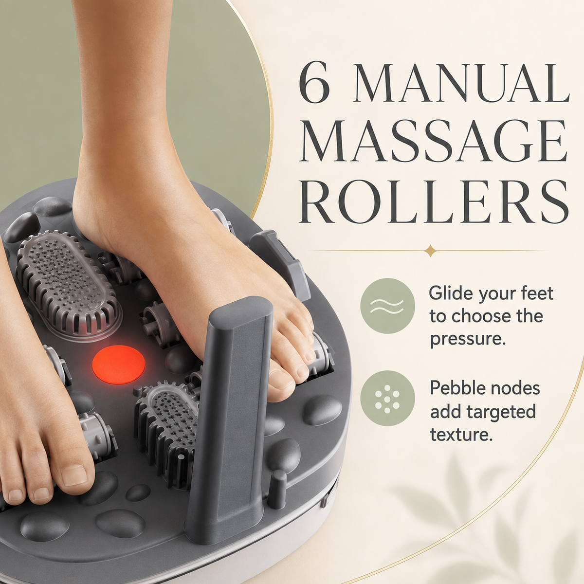 Collapsible Heated Foot Spa Bath with Bubbles, Manual Rollers and Timer