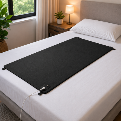 Grounding Mattress Pad | Earthing Bed Sheet with Conductive Cotton Surface for Queen & King Mattresses KING