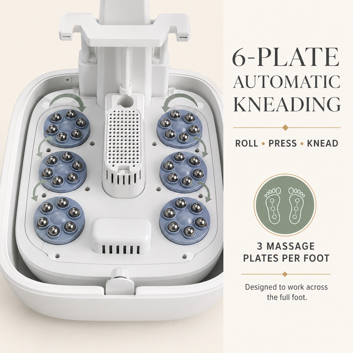 Foot Spa Bath with Heat, Motorized Rollers and Water Jets
