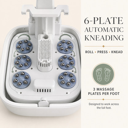 Motorized Foot Spa Bath Massager with Heat, Automatic Rollers, Water Jets, Temperature Control and Remote for Home Use