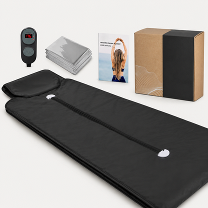 Infrared Sauna Blanket | Portable Far Infrared Sauna Blanket with 6 Heat Levels, Arm Zippers & Auto Shut-Off