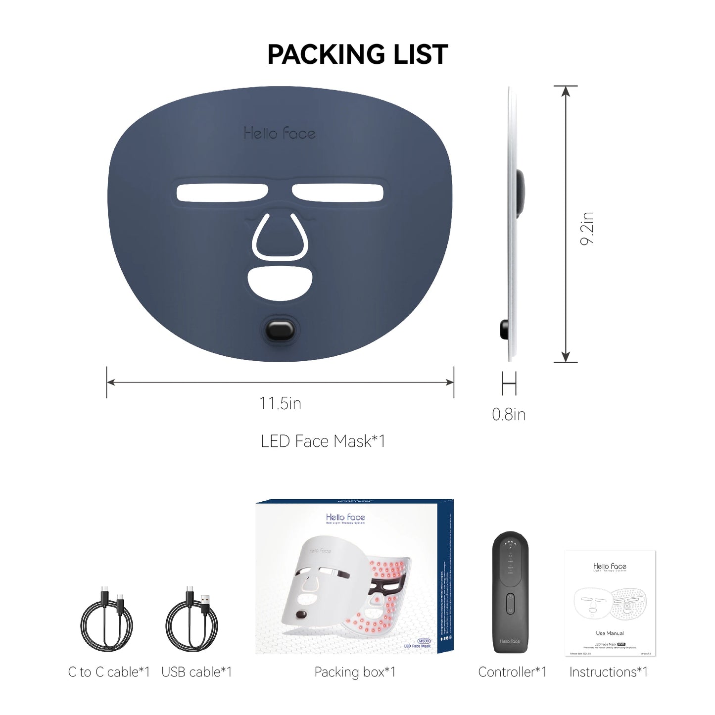 LED Light Therapy Face Mask | Wireless Red Blue Near Infrared Skin Care Mask with 4 Modes for Wrinkles, Acne & Glow