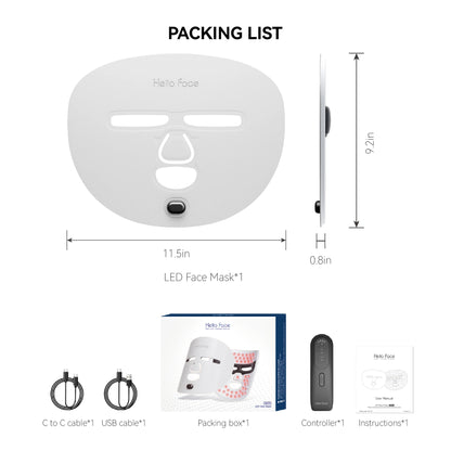 LED Light Therapy Face Mask | Wireless Red Blue Near Infrared Skin Care Mask with 4 Modes for Wrinkles, Acne & Glow