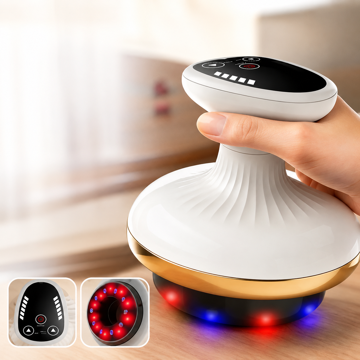 Electric Cupping Massager with Heat | Heated Suction Scraping Massage Device for Muscle Tension Relief