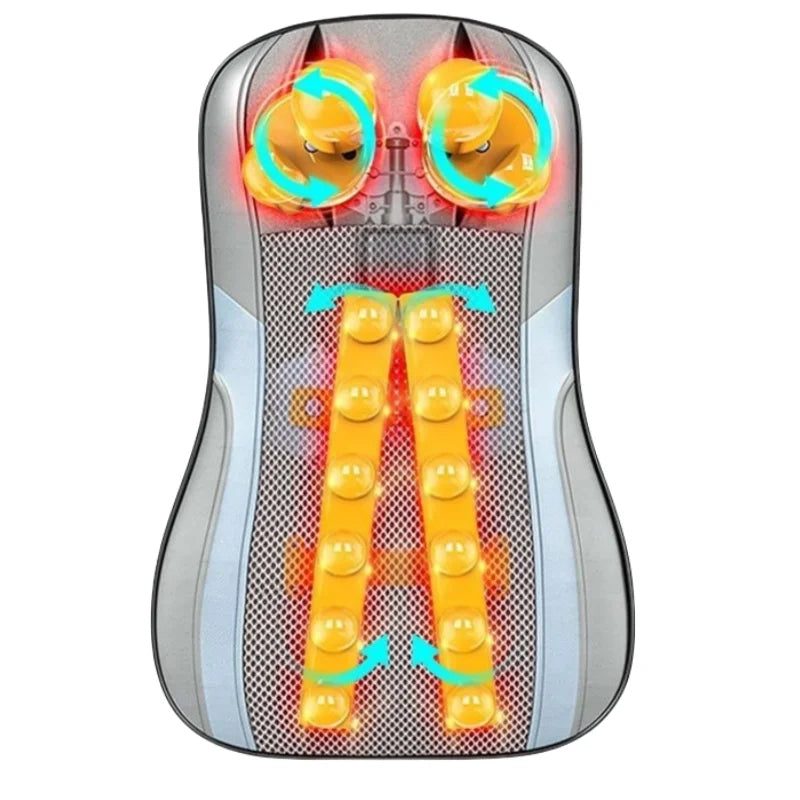 Shiatsu Neck and Back Massager with Heat | Deep Kneading Massage Pillow for Neck, Shoulders & Lower Back Gray