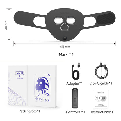 LED Light Therapy Face Mask | Wireless Red Blue Near Infrared Skin Care Mask with 4 Modes for Wrinkles, Acne & Glow