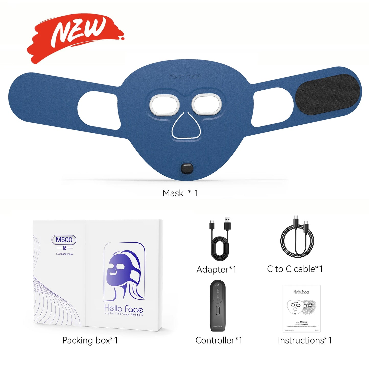 LED Light Therapy Face Mask | Wireless Red Blue Near Infrared Skin Care Mask with 4 Modes for Wrinkles, Acne & Glow