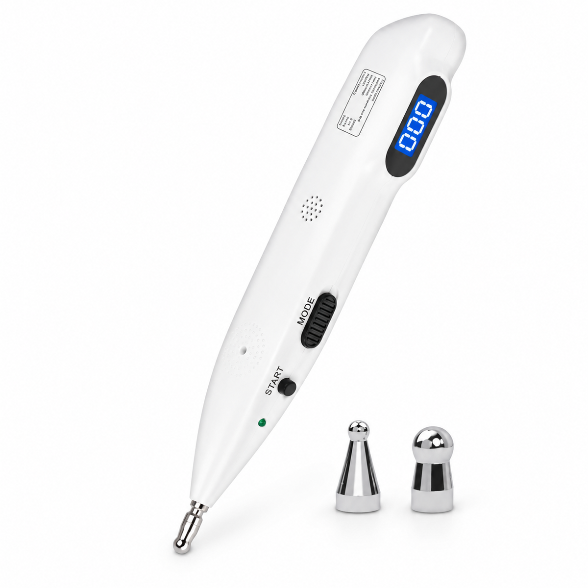 Electric Pulse Massage Pen, 9 Intensity Levels, 2 Probes, USB Rechargeable