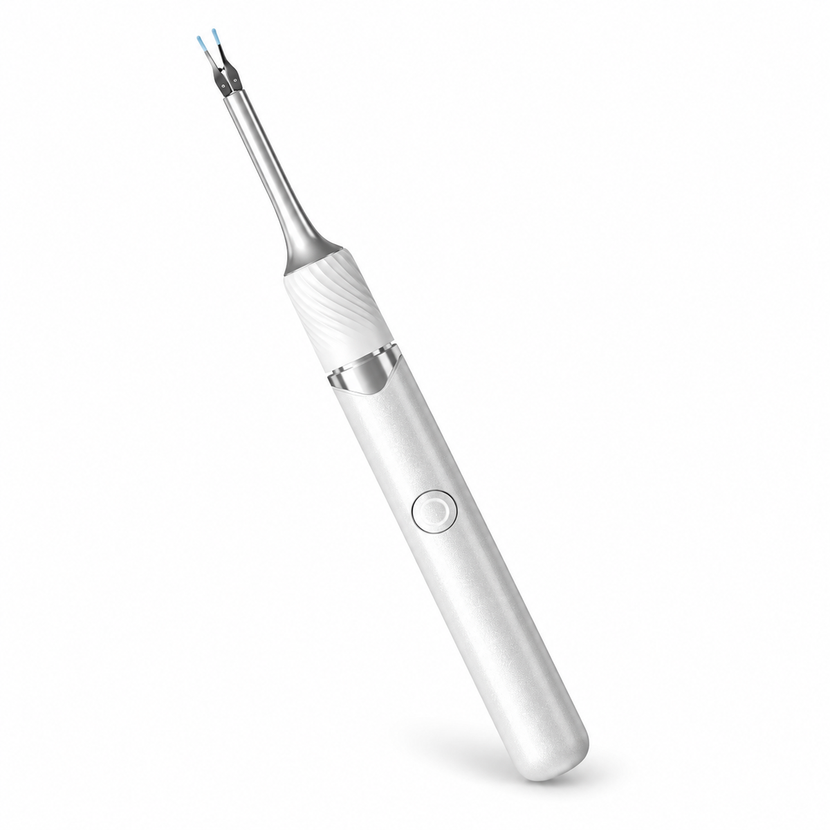 Ear Cleaner with Camera and Tweezers, Rechargeable Wi-Fi Tool with LED Light White