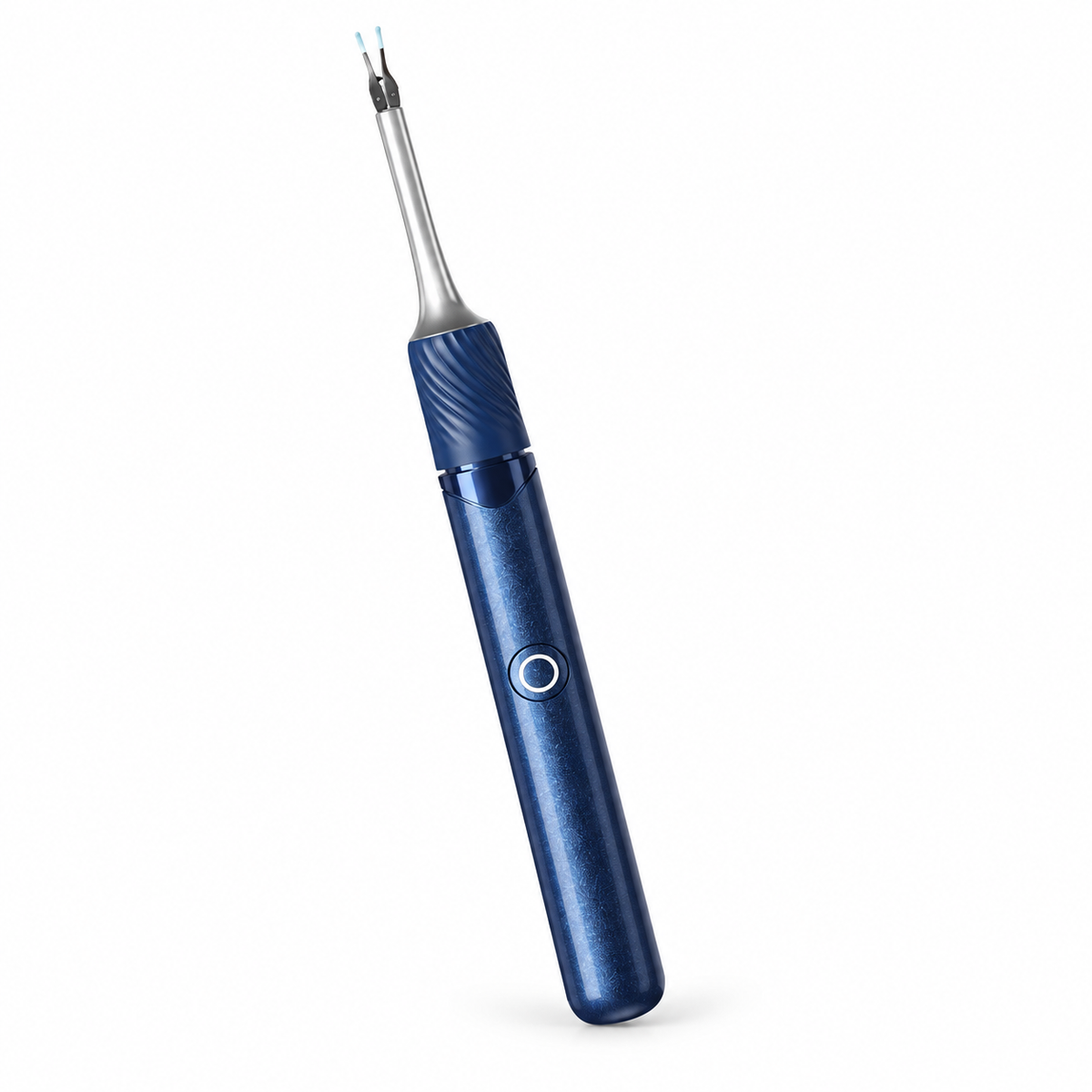 Ear Cleaner with Camera and Tweezers, Rechargeable Wi-Fi Tool with LED Light Blue