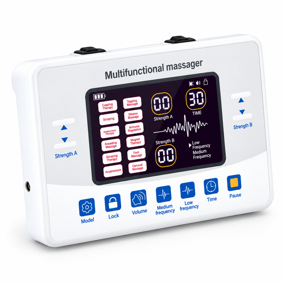 Dual Channel TENS and EMS Unit, USB-C Rechargeable with 12 Modes
