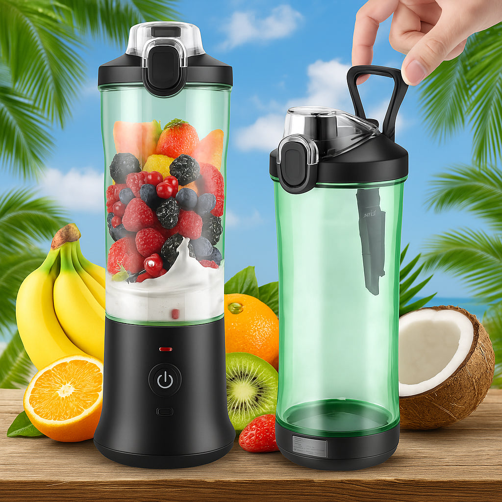 Portable Blender for Smoothies, 600 ml, USB-C Rechargeable, 6 Blades
