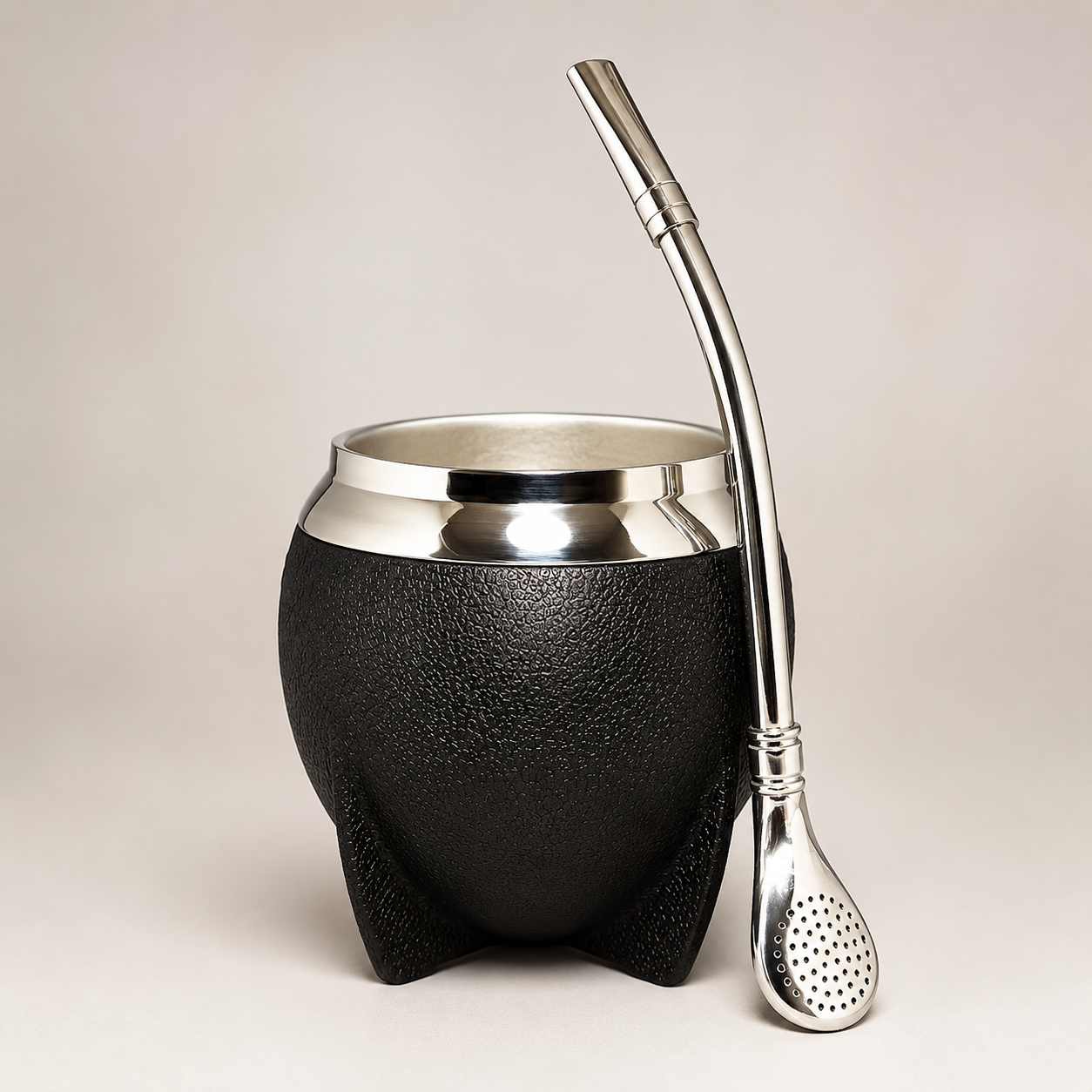 Yerba Mate Gourd Set | Premium Insulated Stainless Steel Mate Cup with Bombilla Straw, Cleaning Brush & 10oz Travel Design