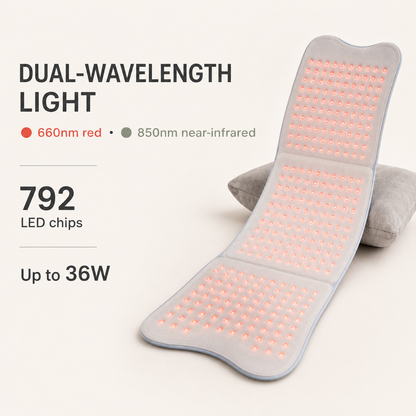 Red Light Therapy Mat | 660nm 850nm Infrared Light Therapy Pad with 792 LEDs & Full Body Coverage