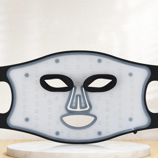 LED Face Mask with Red Blue and 850nm Near-Infrared Light | 72 LEDs, 3 Intensities, 4 Modes & 5–20 Minute Timer