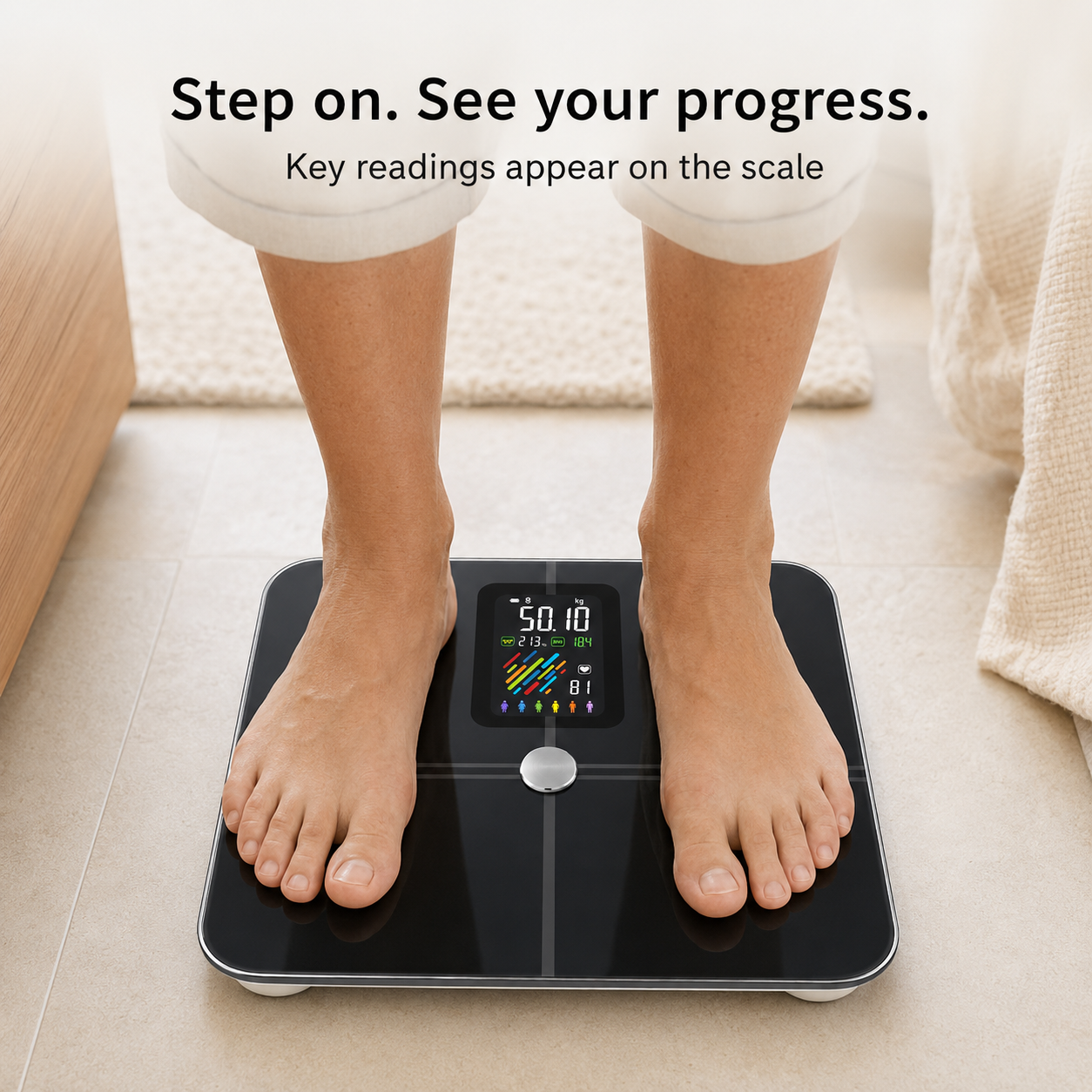 Smart Body Fat Scale with VA Display | 15 Metrics, 0.1 lb Precision, Starfit Bluetooth App, Offline Mode & 400 lb Capacity