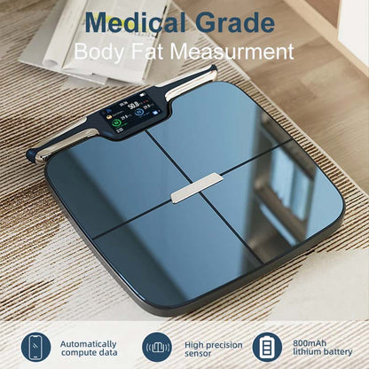 8-Electrode Smart Body Composition Scale with Dual-Frequency BIA | 59 Metrics, Wi-Fi, Bluetooth, TFT Display & 400 lb Capacity