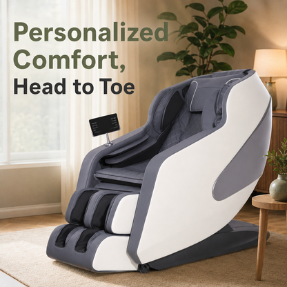 4D Full Body Massage Chair with 57-Inch SL Track | AI Voice Control, 12 Programs, Body Scan, Graphene Heat & Zero Gravity