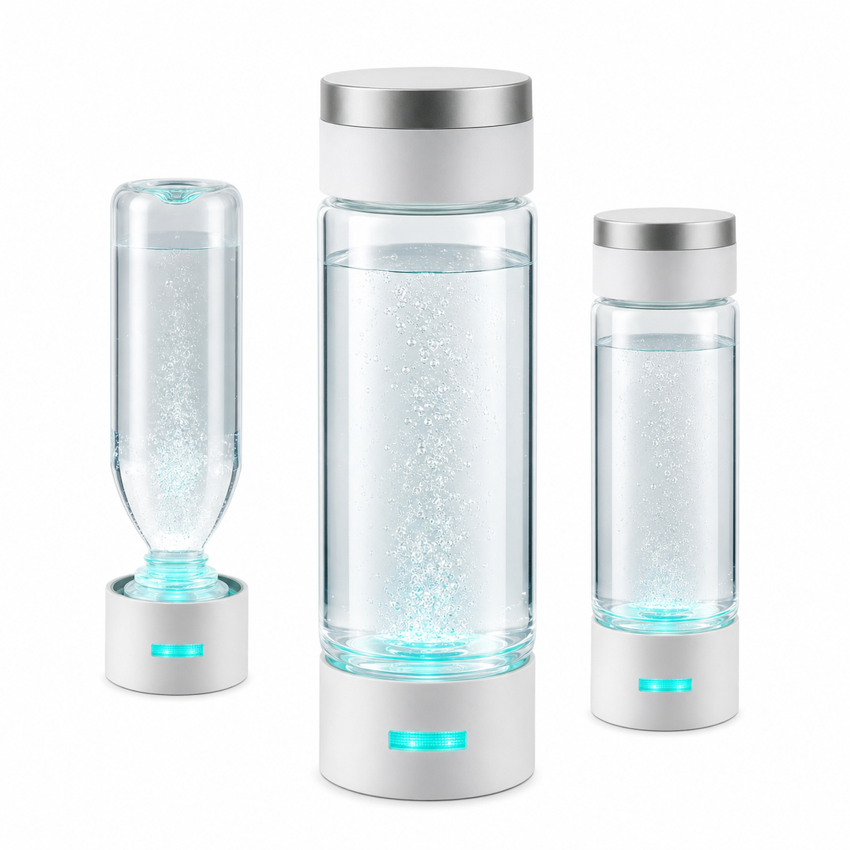 Hydrogen Water Bottle Generator with 380 ml Glass Bottle