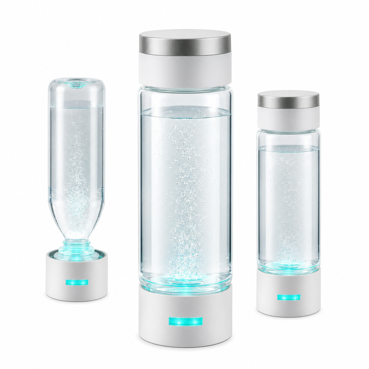 380ml Hydrogen Water Bottle Generator | 1000–2000 PPB, 3 & 10-Minute Cycles, USB-C, Self-Cleaning and Inhalation Kit