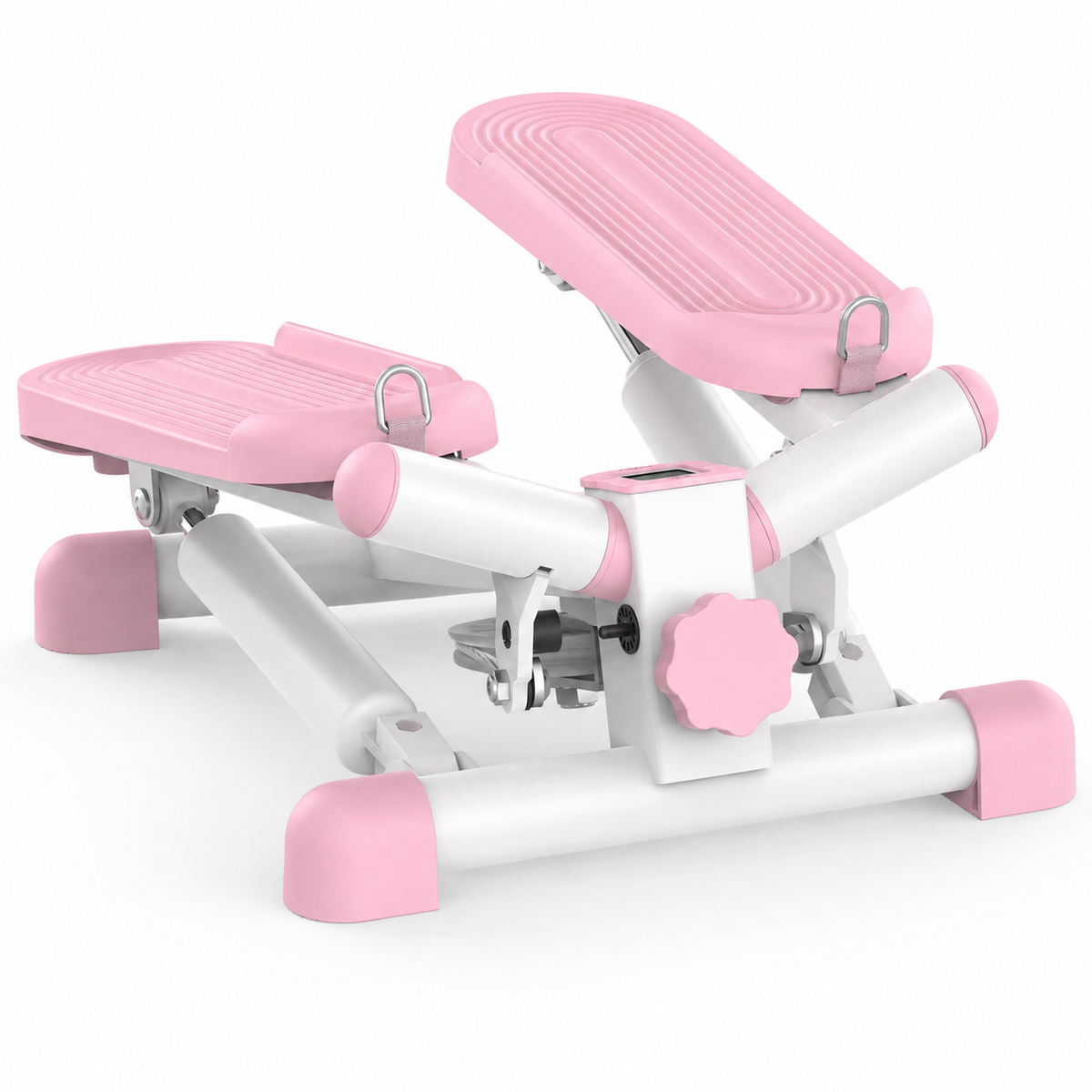 Mini Twist Stepper Machine with Hydraulic Resistance and LCD Monitor Pink