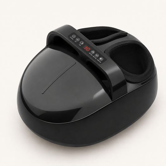 Shiatsu Foot Massager with Heat and Air Compression | 5 Modes, 9 Intensity Levels, LCD Display & Remote Control