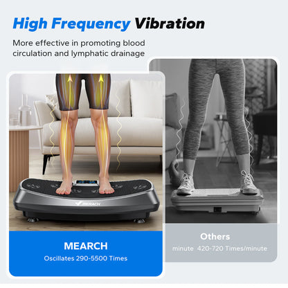 3D Vibration Plate Exercise Machine | Oscillation and Pulse Modes, 30 Speeds, LED Touchscreen & Resistance Bands