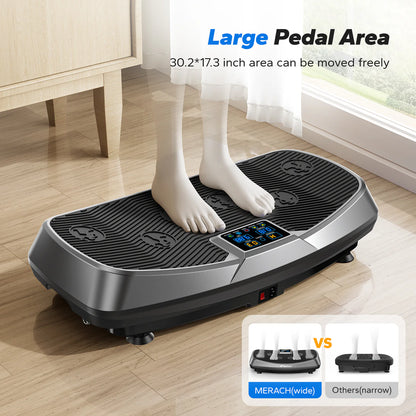 3D Vibration Plate Exercise Machine | Oscillation and Pulse Modes, 30 Speeds, LED Touchscreen & Resistance Bands